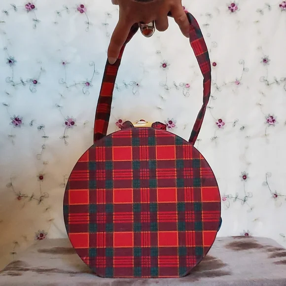 Vintage Tartan Plaid Train Case / Box Purse - Picture 9 of 9
